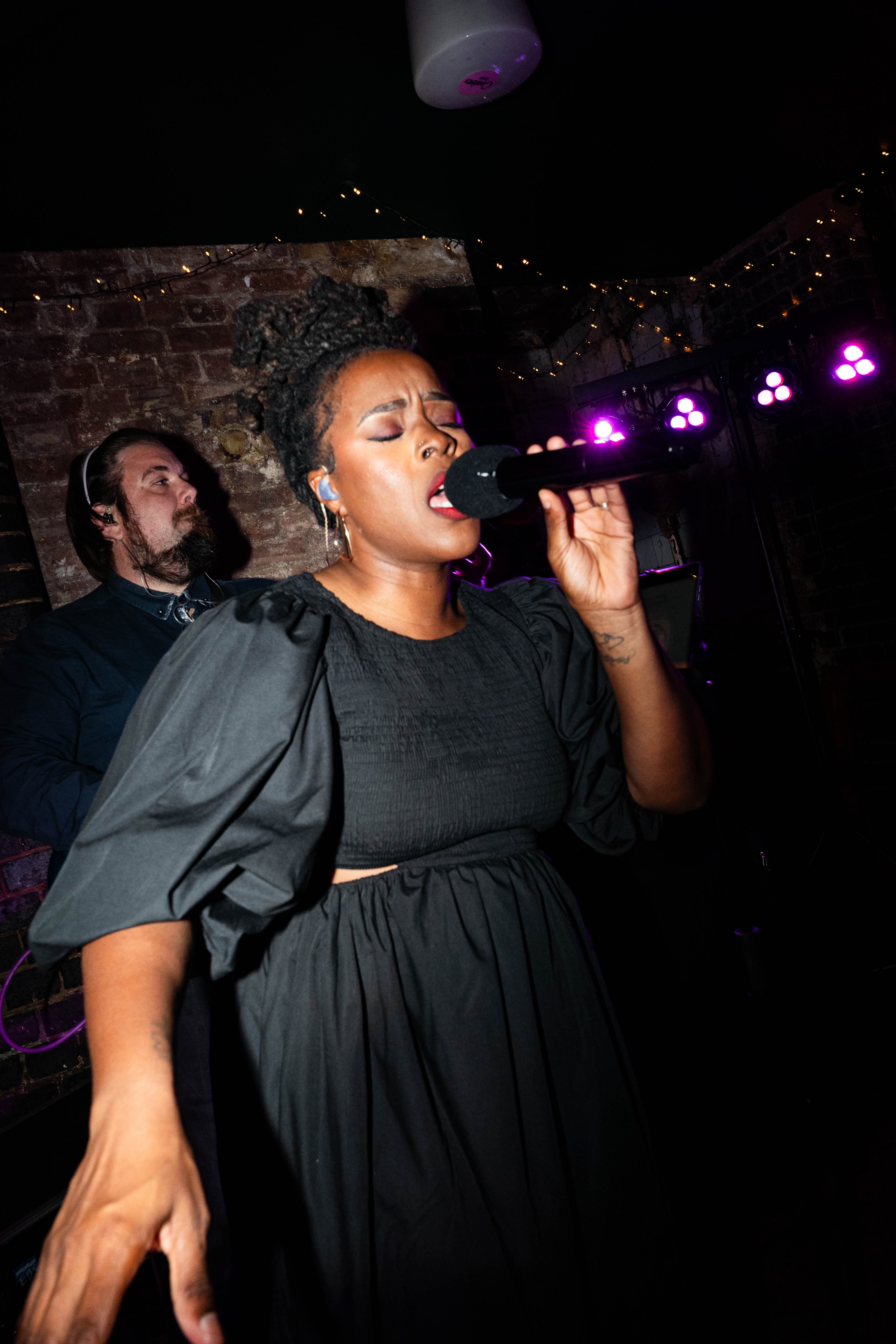 Live wedding band performing